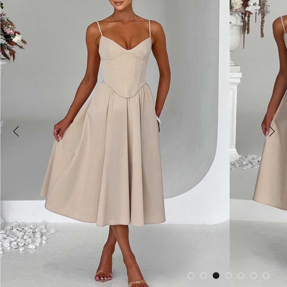 Babyboo Mariella Midi Dress - Beige